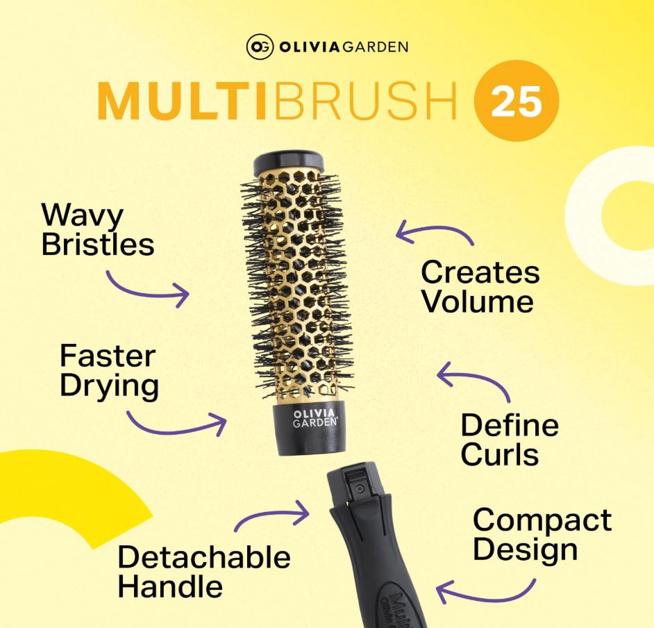 Olivia Garden MultiBrush 25mm Hair Brush Kit Brush Olivia Garden 