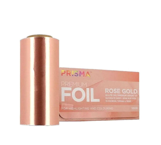 PRISMA Rose Gold Foil Silver 120mm x 100m Hair Colour Prisma 