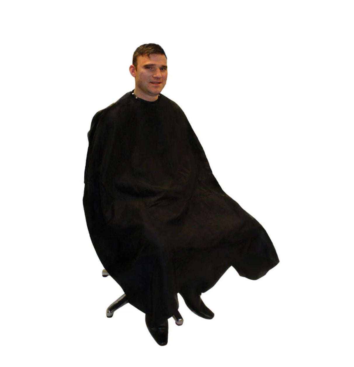 Hair Tools Deluxe Barber Gown with Poppers (Black)