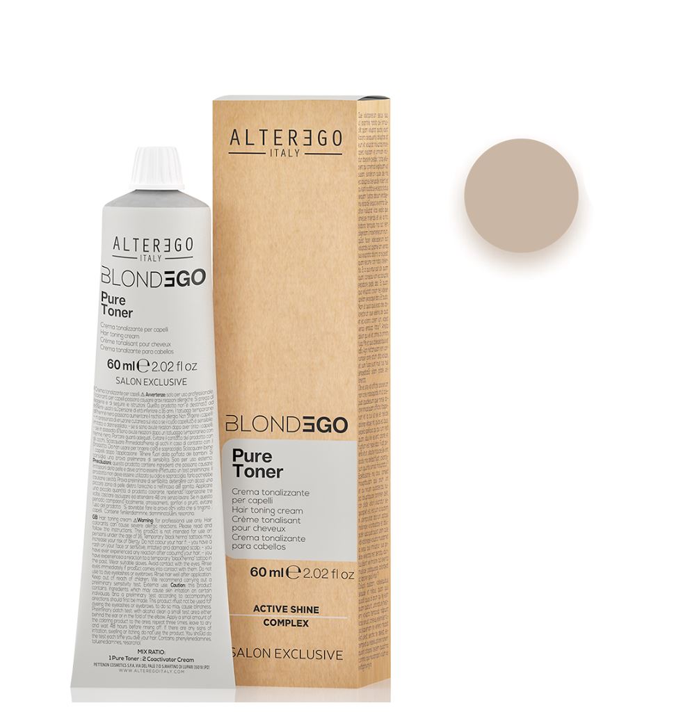 AlterEgo BlondEgo Pure Toner 60ml Hair Bleach AlterEgo Pure Toner White - Bianco 