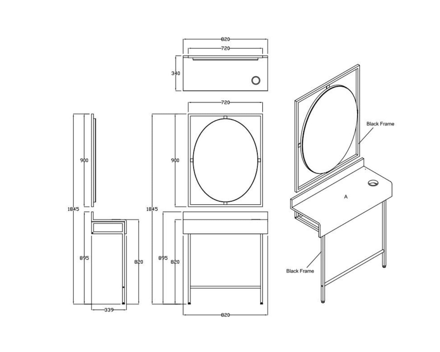 REM Madison Wall Styling Complete Unit Salon Furniture REM 