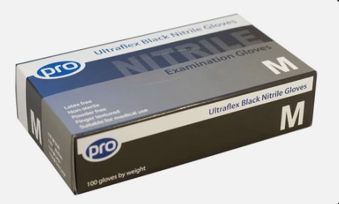 Agenda Nitrile Powder Free Black Gloves - Medium x100 Hair Colour DMI Essentials 