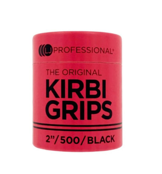 LJ Kirbigrips 2 inch Waved Black Hair grip Pro Styling UK 