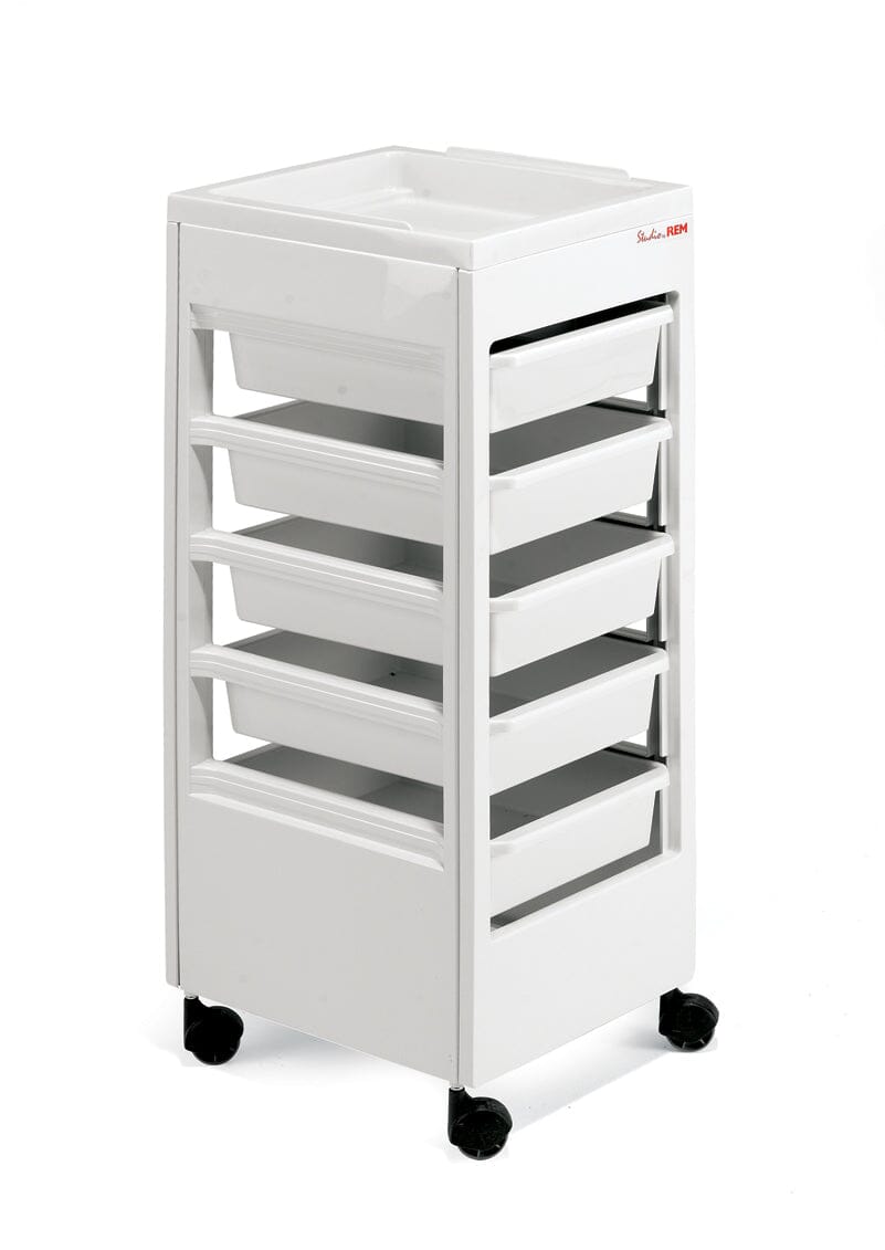 REM White Studio Flat Top Trolley Salon Trolley REM 