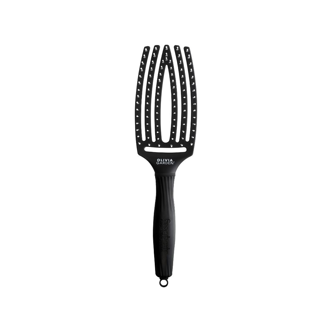 Olivia Garden Fingerbrush Care Iconic Nylon Bristles Black M Brush Olivia Garden 