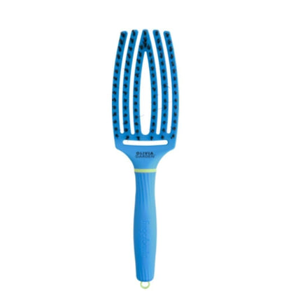 Olivia Garden Fingerbrush Care Iconic Boar & Nylon Turbo Blue (M)