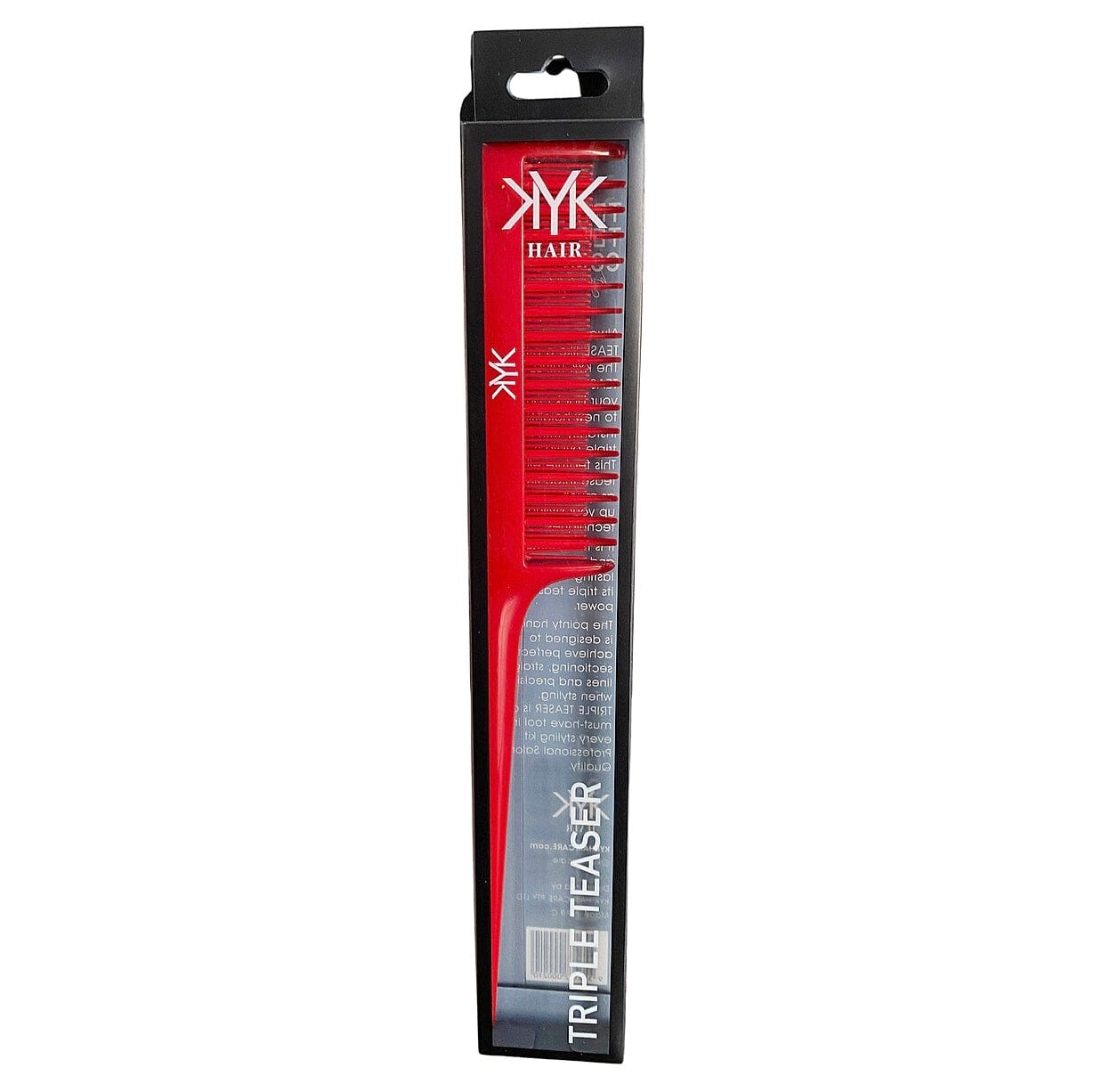 KYK HAIR - Triple Teaser Comb - RED